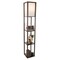 Hastings Home Floor Lamp Etagere Style with LED Light Bulb and 3 Tiers Storage Shelves (Brown) 543060AZK - alternate 1
